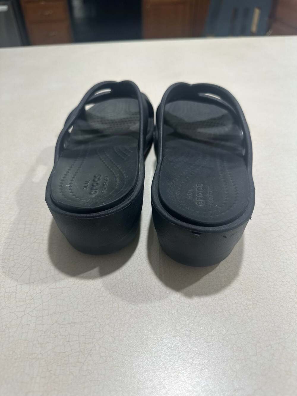 Crocs Women's Sanrah Crossband Wedge Slide Sandals - Picture 4 of 7